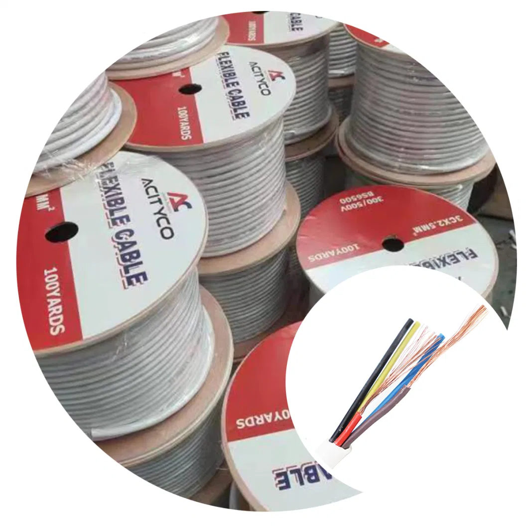 2c 3c 4c 5c Multi Strand Rvv Shielded Flexible Copper Cable