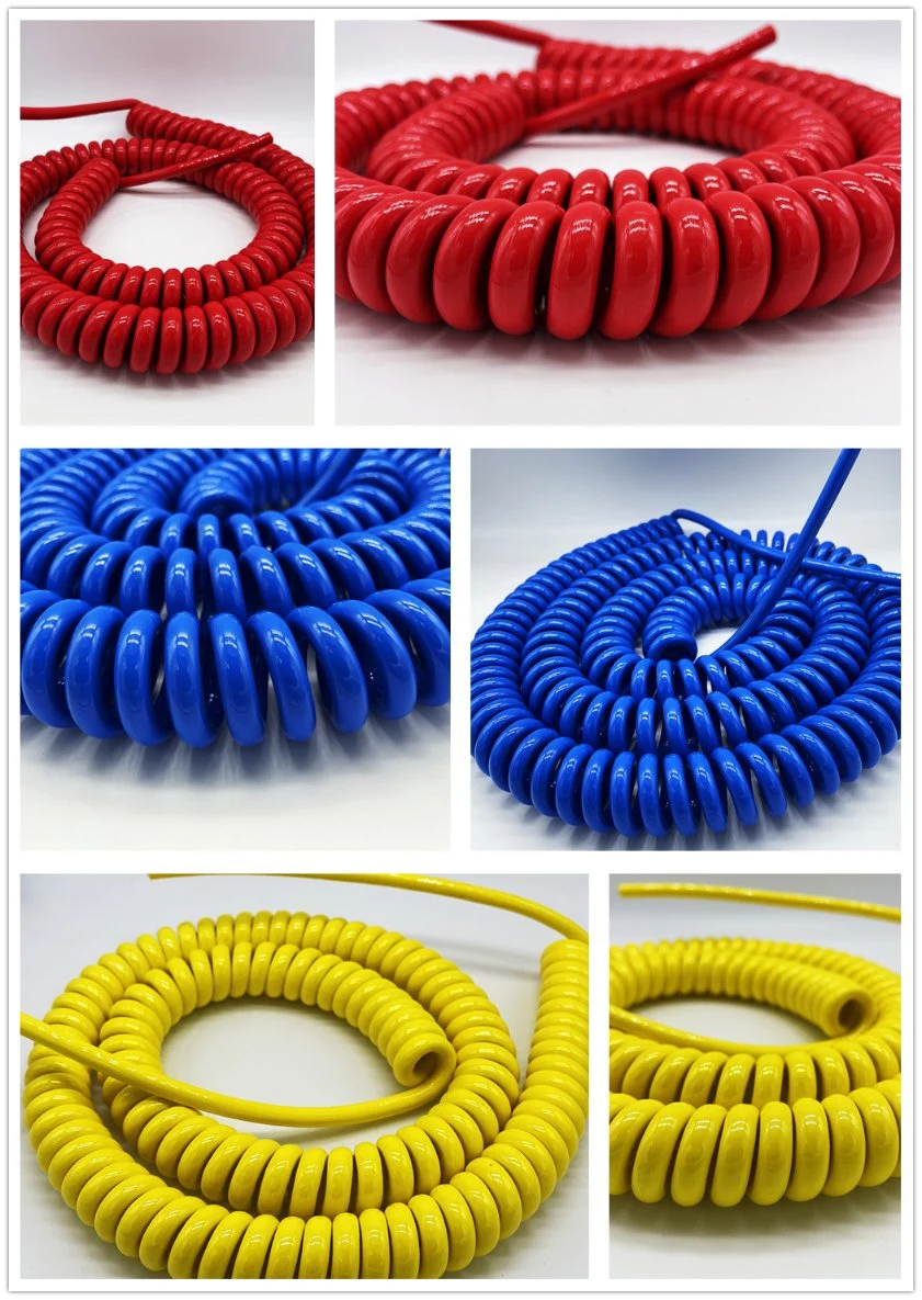 Customized TPE Insulated PUR Sheathed Coiled Spiral Cable