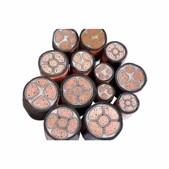 Cavo elettrico XLPE schermato e con guaina in PVC a tre nuclei tipo N2xseyby/Na2xseyby in rame