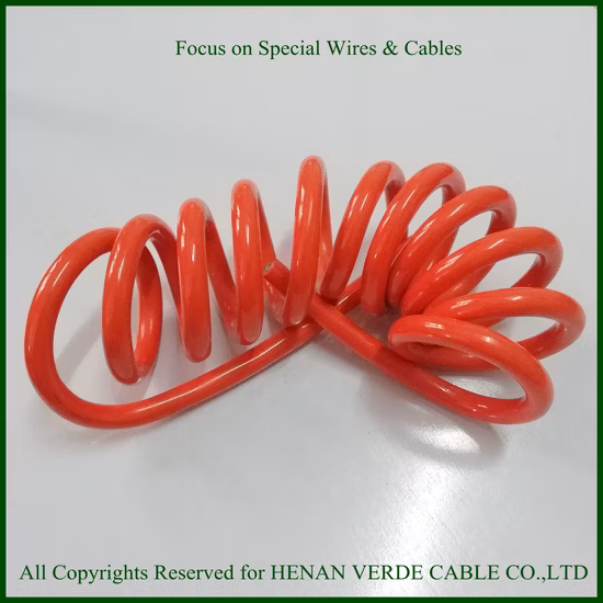 Cavo a spirale cavo elettrico PUR isolato in PVC flessibile resistente all'olio Cavo a spirale